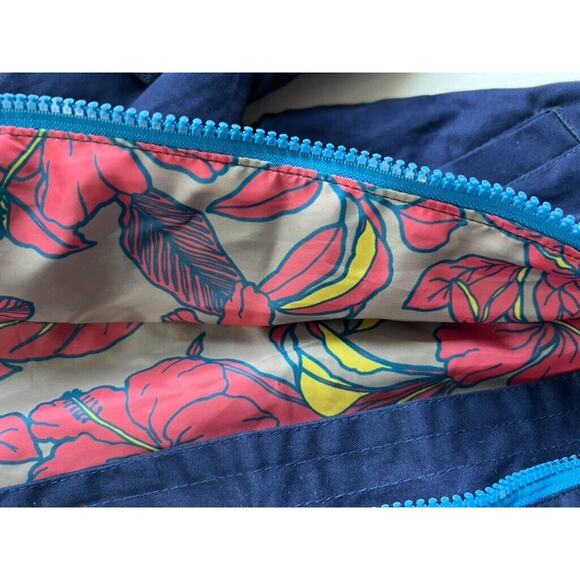 SVRN Code Boys lightweight Bomber Jckt Size 4 Blue Floral linin Full Zip Pockets - Picture 4 of 4